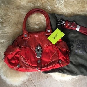 George Gina & Lucy Red Leather Handbag - Sandbox